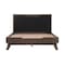 Armen Living Astoria Queen Platform Bed Frame in Oak with Black Faux Leather LCAHBDDGQN - alternate 1